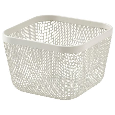 IKEA 365+ Корзина для хранения продуктов - металлический/белый 14x14x10 см