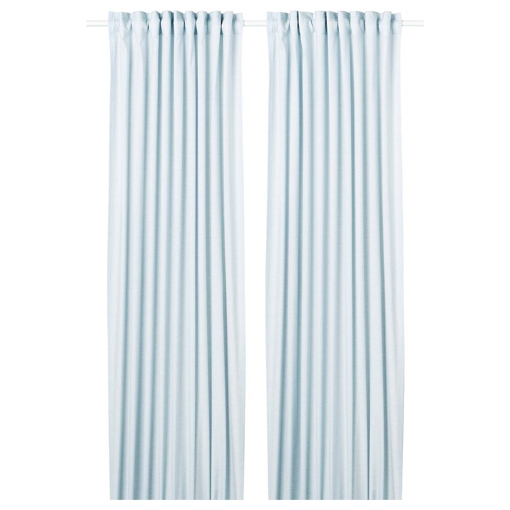 Гардины, 2 шт., синий 145x300 см IKEA HANNALILL ХАННАЛИЛЛ 204.544.67 - фото 1