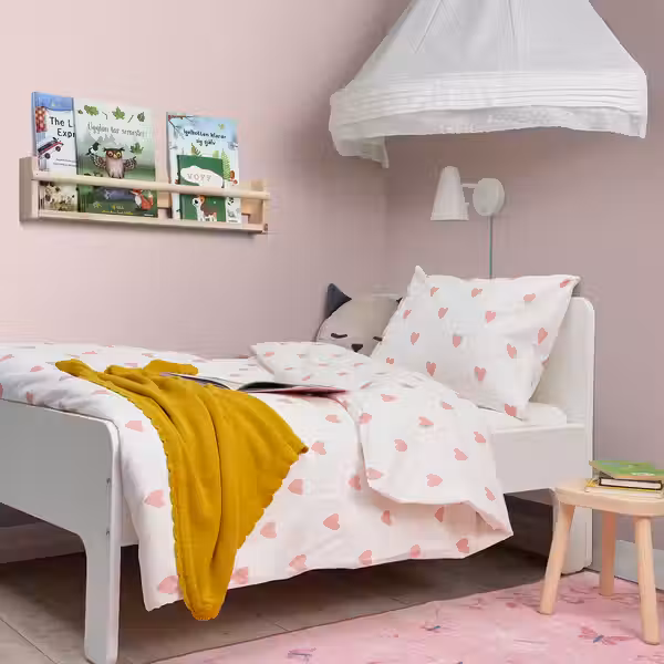 SLÄKT Раздвижная кровать с реечным дном - белый 80x200 см - фото 2