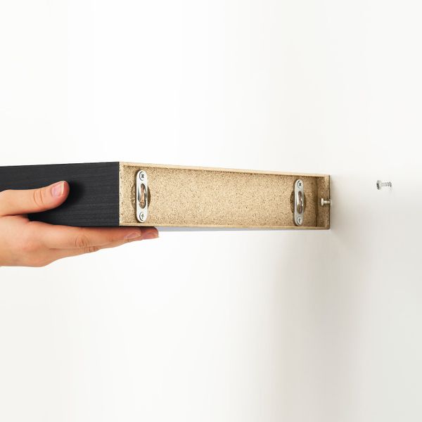 Полка навесная, черно-коричневый 30x26 см IKEA LACK ЛАКК 004.305.90 - схема-чертеж с размерами