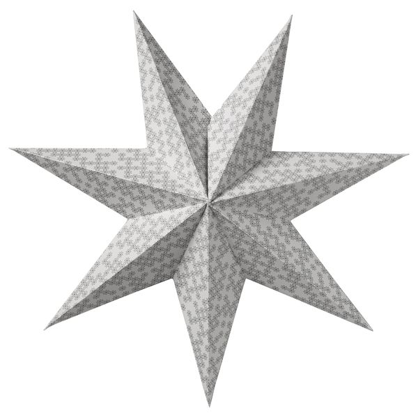 Абажур СТРОЛА, серый снежинки, белый (60 см) - фото 2