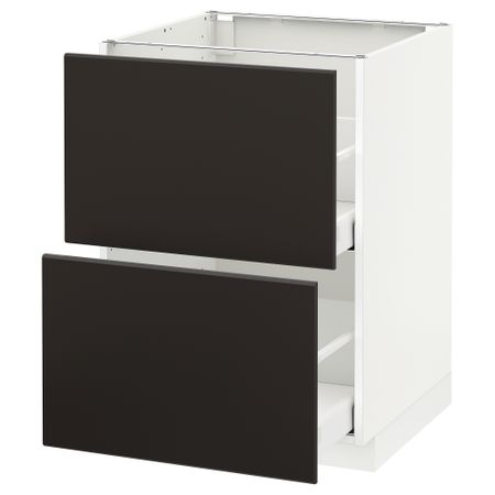 Напольный шкаф 2 форнтальных, 2 высоких ящик, 60x60 cm IKEA METOD МЕТОД, MAXIMERA МАКСИМЕРА 692.119.10