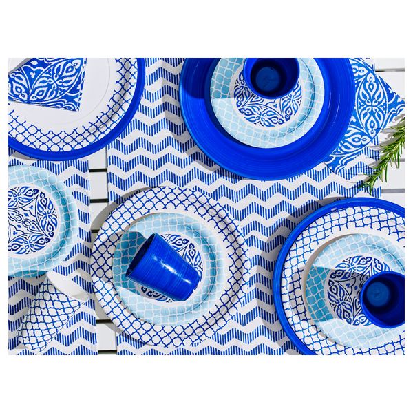 Бумажная десертная тарелка СОММАР 2016, синий (18.5 см) - схема-чертеж с размерами