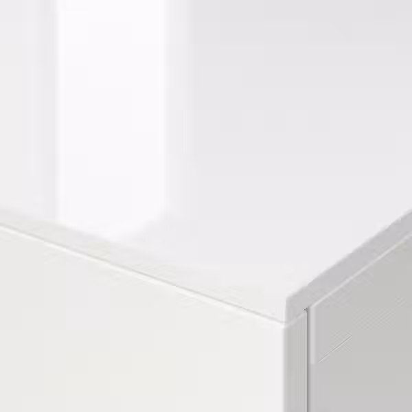 BESTÅ Верхняя панель - глянцевый белый 180x42 см - схема-чертеж с размерами