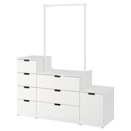 NORDLI Комод с 8 ящиками - белый 160x192 см