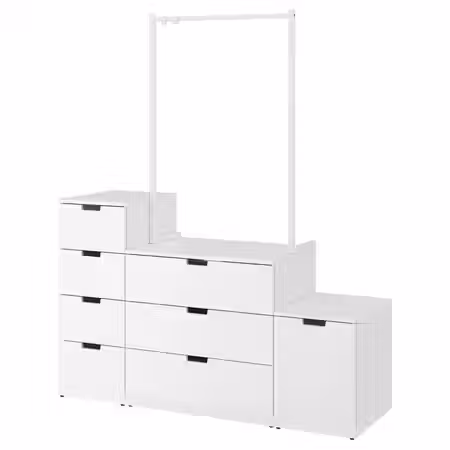 NORDLI Комод с 8 ящиками - белый 160x192 см