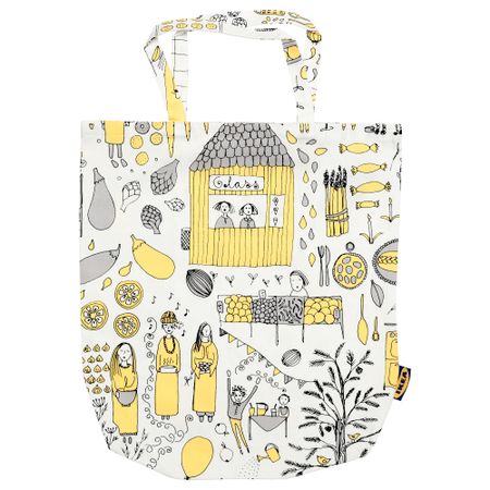 Сумка ТРЕБЛАД, белый/желтый, серый