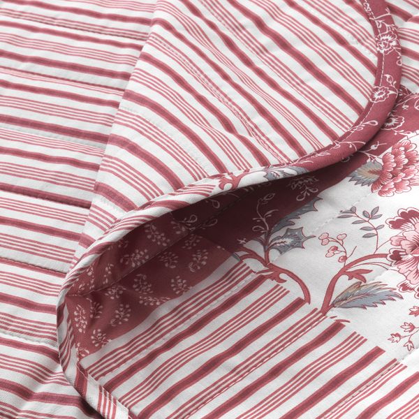 Покрывало, белый, розовый, 180x250 см IKEA ВОРРЮТА 603.819.21 - фото 3