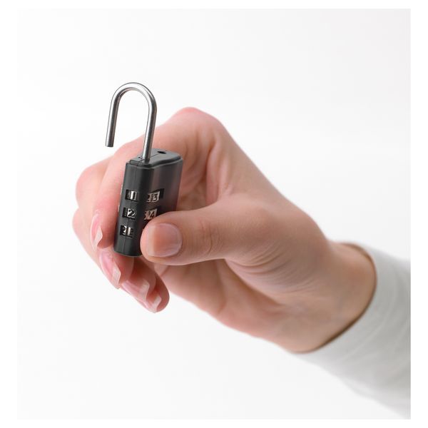 Висячий замок ФОРФИНА, черный, красный - схема-чертеж с размерами