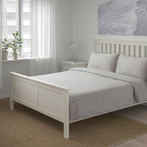 Пододеяльник и 2 наволочки, серый-белый 200x200/50x70 см IKEA KOLSTARR КОЛЬСТАРР 005.013.80 - фото 2