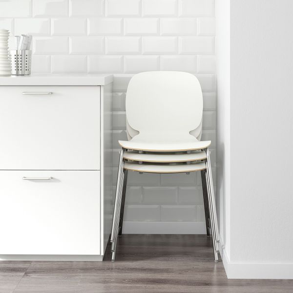 Стул, белый/Брур-Инге хромированный IKEA SVENBERTIL СВЕН-БЕРТИЛЬ 192.272.92 - фото 4