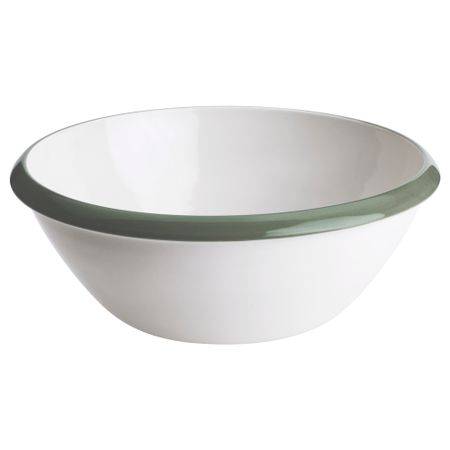 Миска сервировочная УТБУД, белый с оттенком, зеленый (32 см)