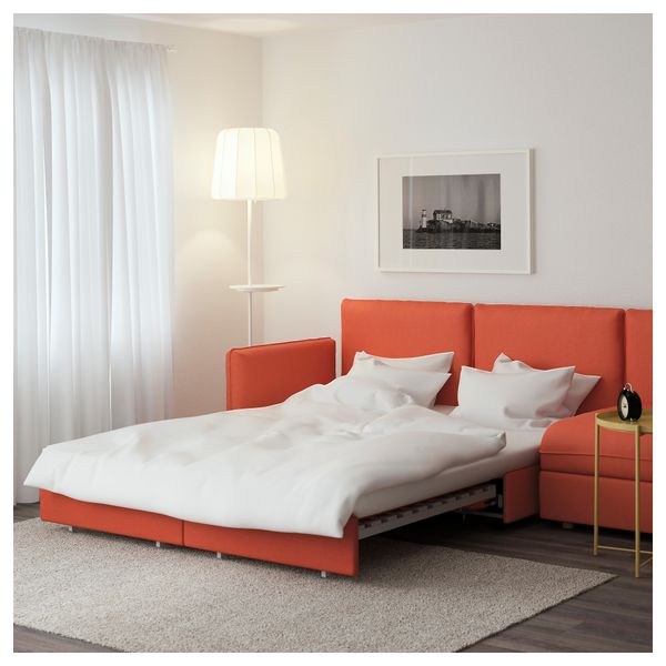 4-местный диван-кровать ВАЛЛЕНТУНА, Оррста оранжевый - фото 2