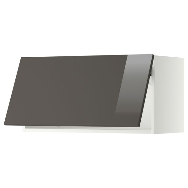Горизонтальный навесной шкаф МЕТОД, белый, Рингульт серый - схема-чертеж с размерами