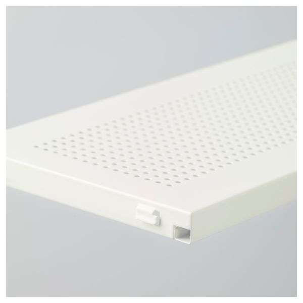 Полка АЛЬГОТ, металлический белый - схема-чертеж с размерами