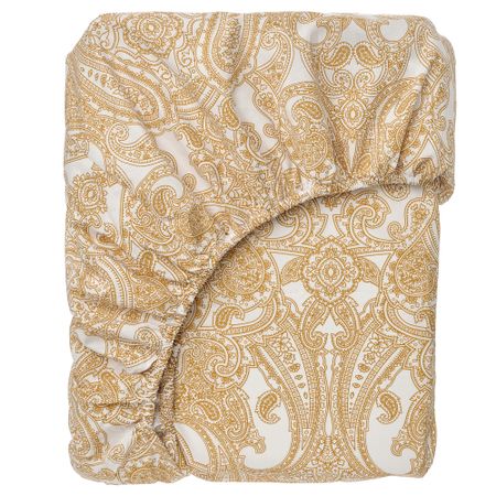 Простыня натяжная, желтый, белый, 90x200 см IKEA JÄTTEVALLMO ЙЭТТЕВАЛЛМО 105.497.01