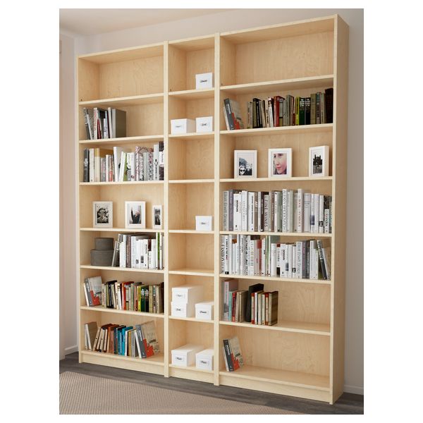 Стеллаж, 200x28x237 см, березовый шпон IKEA BILLY БИЛЛИ 690.234.00 - фото 3