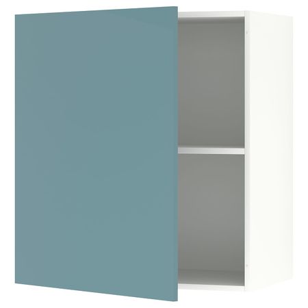 Навесной шкаф с дверцей, глянцевый/синяя бирюза 60x75 см IKEA KNOXHULT КНОКСХУЛЬТ 604.879.89
