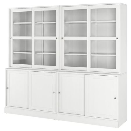 HAVSTA Комбинация с раздвижными дверьми - белый 242x47x212 см