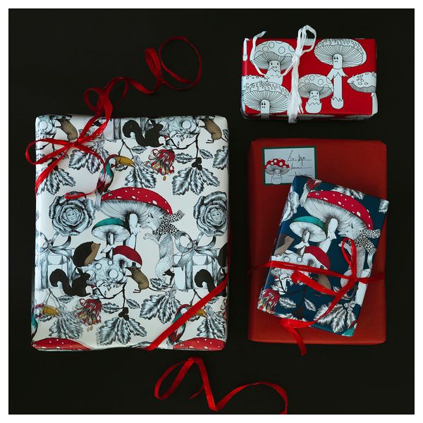 Рулон оберточной бумаги ВИНТЕР 2018, гриб (4x1.2 м) - схема-чертеж с размерами