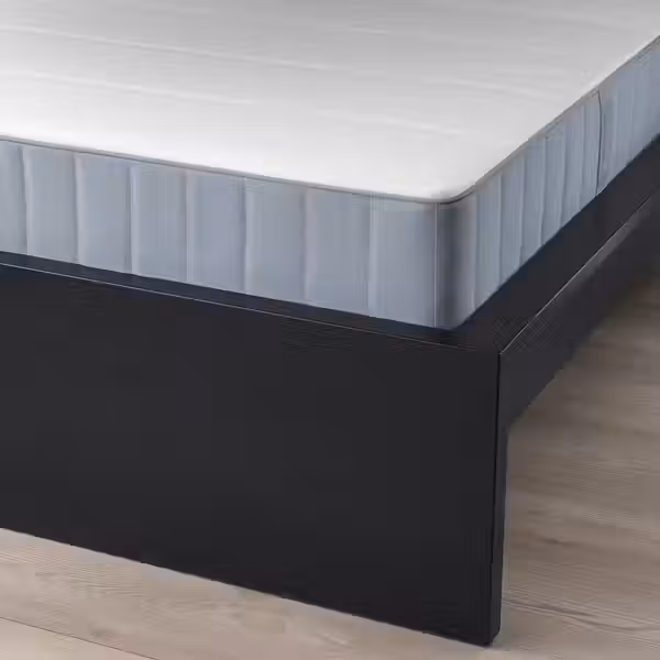 MALM Каркас кровати с матрасом - черно-коричневый/Vesteröy жесткий 90x200 см - фото 2