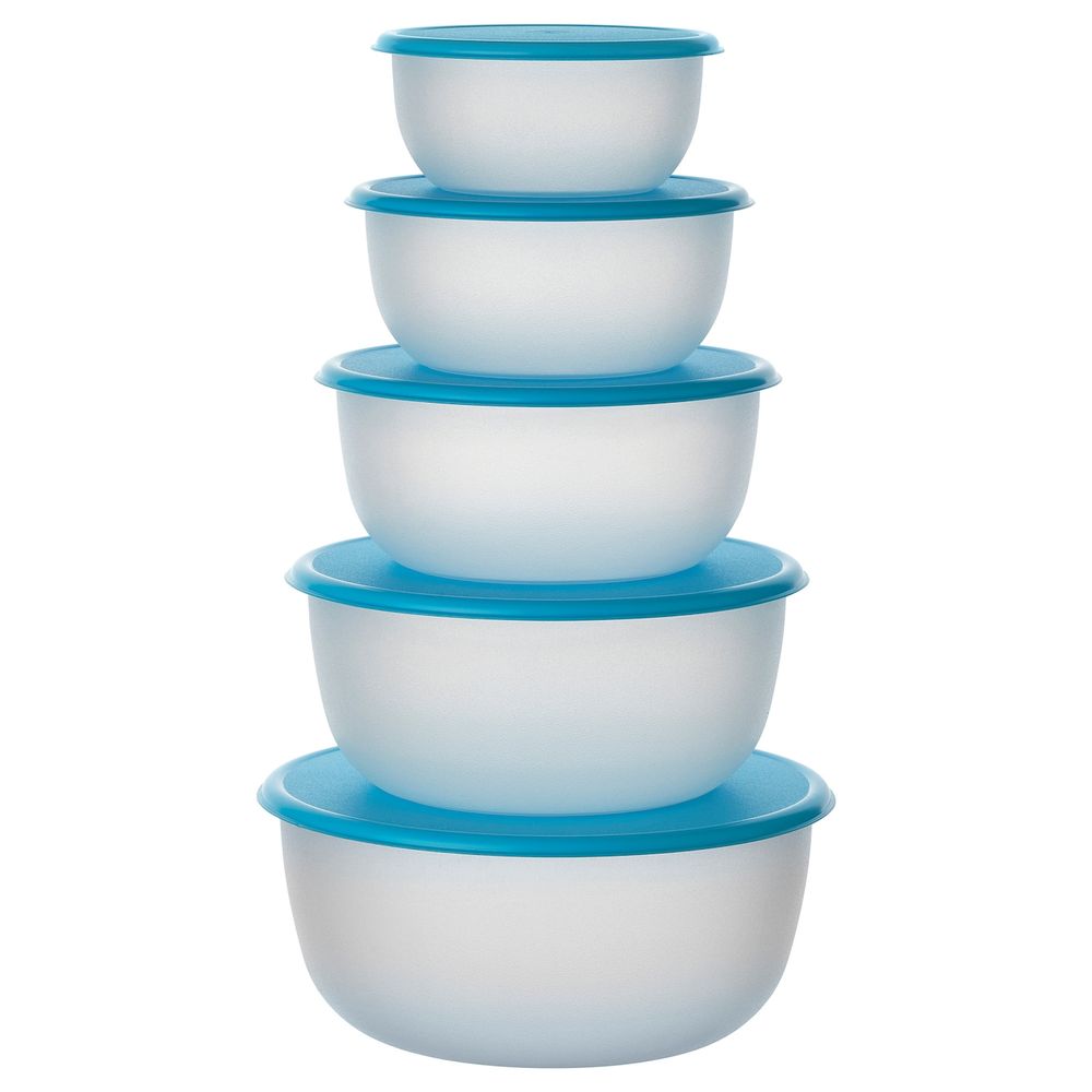 Набор контейнеров, 5 шт., круглой формы голубой IKEA REDA РЕДА 702.464.71 - фото 1