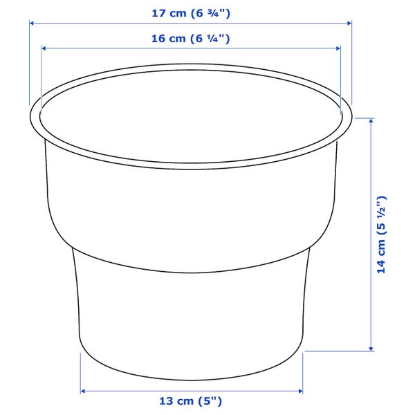 Кашпо, для дома, улицы/белый 15 см IKEA CITRONSYRA ЦИТРОНСЮРА 303.874.01 - фото 8