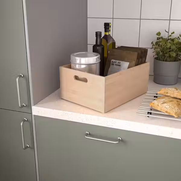 UPPDATERA Контейнер - светлый бамбук 24x32x15 см - фото 2