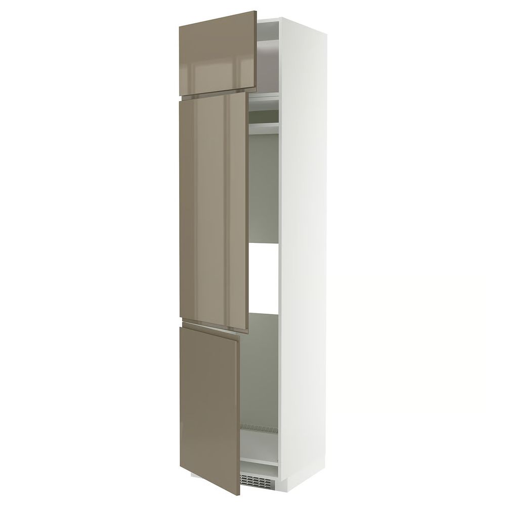 METOD Высокий шкаф д/холод/мороз/3 дверцы - фото 1