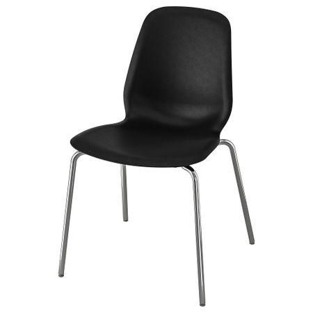 Стул, черный, сефаст хромированный IKEA LIDÅS 995.055.67