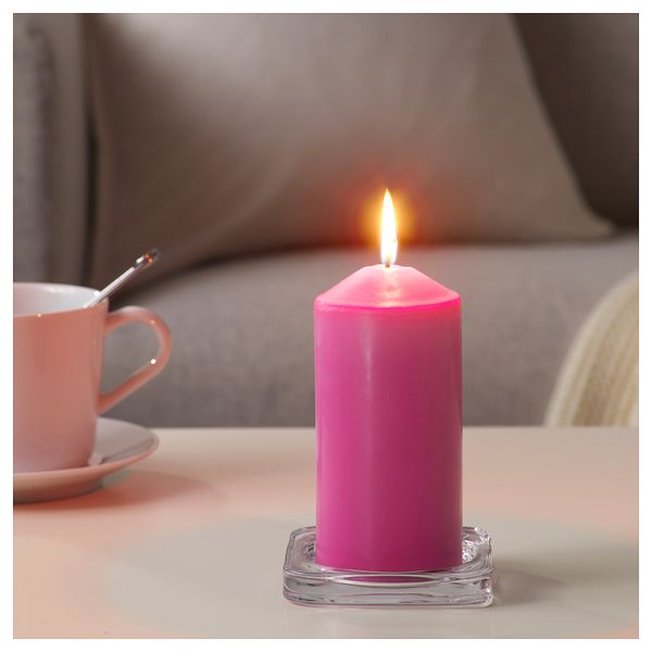 Неароматическая свеча формовая ДАГЛИГЕН, темно-розовый (14 см) - схема-чертеж с размерами