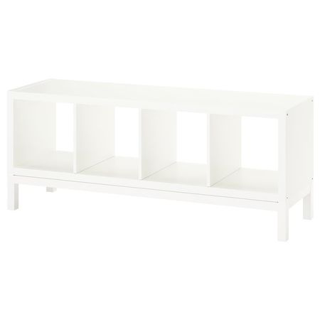 KALLAX Стеллаж с основанием - белый/белый 147x59 см