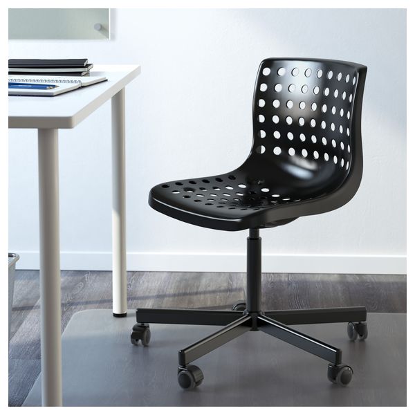 Рабочий стул СКОЛБЕРГ / СПОРРЕН, черный - схема-чертеж с размерами