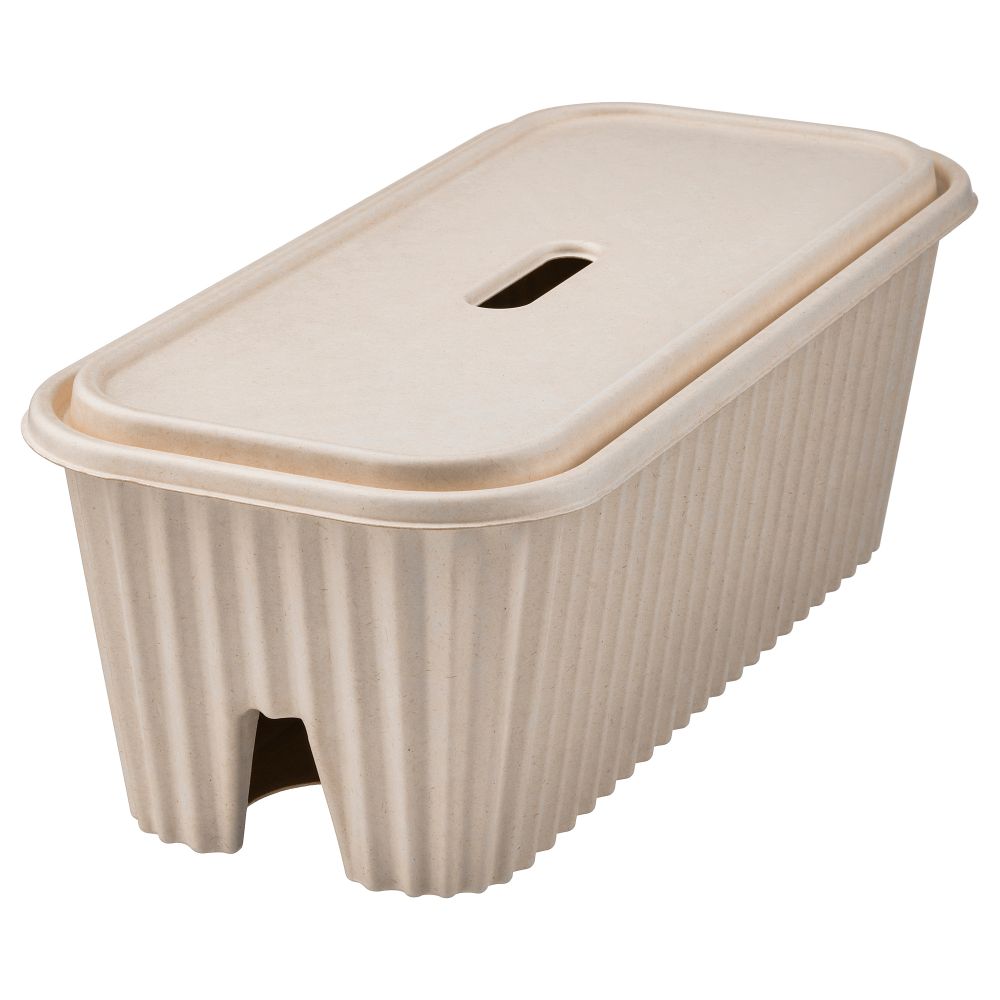 Короб для проводов, естественный, 38x18x14 см IKEA HÖNSNÄT 605.648.93 - фото 1