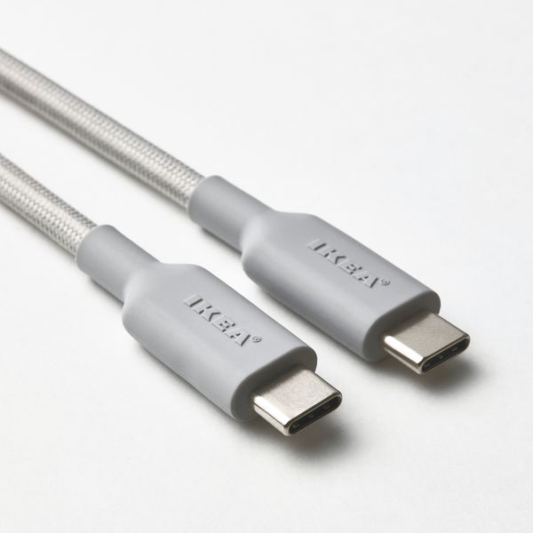 Кабель USB-C–USB-C, светло-серый, 1.5 м IKEA LILLÅNGEN ЛИЛЛОНГЕНHULT ЛИЛЛЬХУЛЬТ 405.810.92 - фото 5