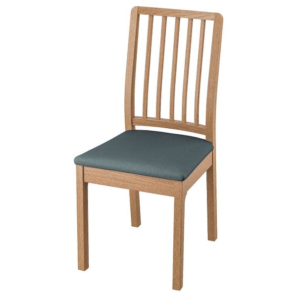 Стул, дуб/Идекулла синий IKEA EKEDALEN ЭКЕДАЛЕН 193.181.88 - фото 1