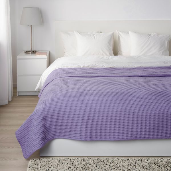 Покрывало, сиреневый, 230x250 см IKEA ВОРЕЛЬД 904.410.99 - фото 2