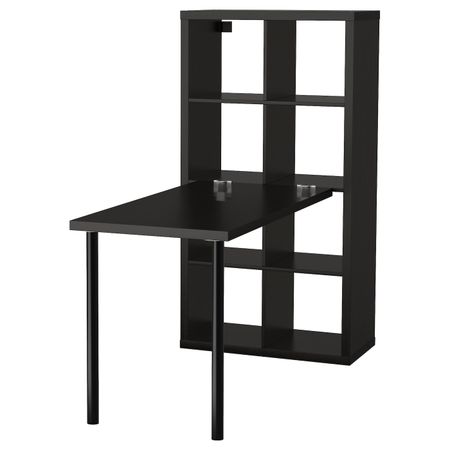 Стол, комбинация, черно-коричневый 77x147x159 см IKEA KALLAX КАЛЛАКС 292.281.25