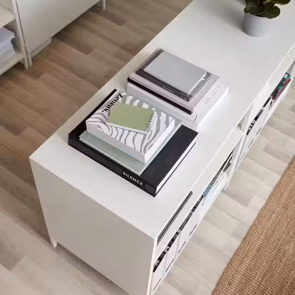 TROTTEN Шкаф с раздвижными дверцами - белый 80x55x75 см - фото 3