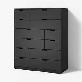 NORDLI Комод с 12 ящиками - антрацит 120x145 см