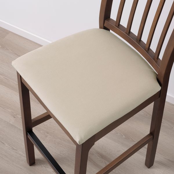Стул барный, коричневый/Хакебу бежевый 75 см IKEA EKEDALEN ЭКЕДАЛЕН 094.294.55 - схема-чертеж с размерами