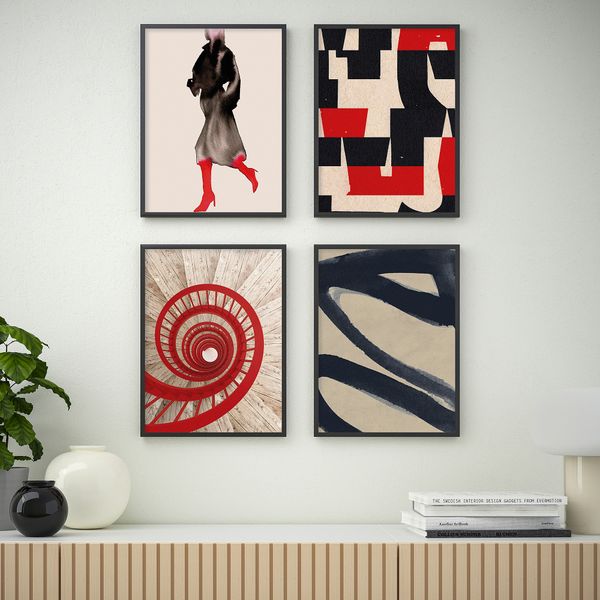 Постер, 30x40 см, Красные сапоги IKEA DRÖMBILD ДРЁМБИЛЬД 805.606.10 - схема-чертеж с размерами