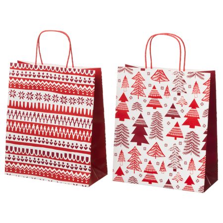 Подарочный пакет ВИНТЕР 2017, красный, белый (26x31 см)