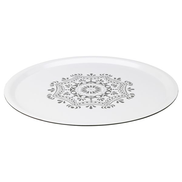 Поднос ВИНТЕР 2015, белый, с рисунком (43 см) - схема-чертеж с размерами