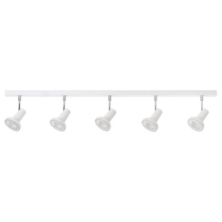 Потолочный софит, 5 ламп, белый, хромированный IKEA STRATOSFÄR СТРАТОСФЭР 604.596.89