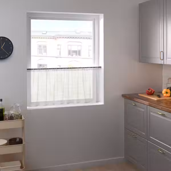 MARIELENA Гардина - белый 150x50 см - схема-чертеж с размерами