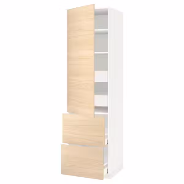 METOD / MAXIMERA Высокий шкаф+полки/4ящ/двр/2фасада - фото 1