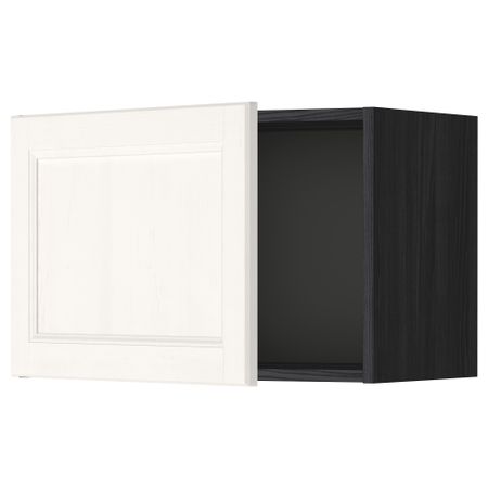 Шкаф навесной МЕТОД, черный, Лаксарби белый