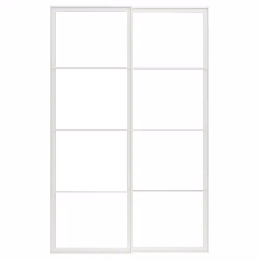 PAX Рама д/раздв дврц, с направл, 2 шт - белый 150x236 см - схема-чертеж с размерами