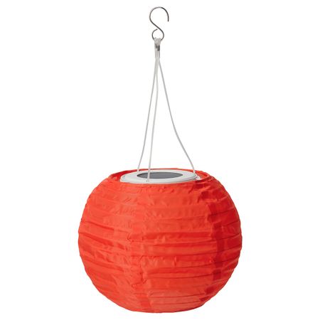 Подвесная светодиодная лампа, для сада/шаровидный оранжевый 22 см IKEA SOLVINDEN СОЛВИДЕН 404.869.00